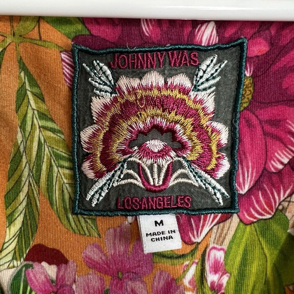 Johnny Was Multicolor Floral Short Sleeve Tee - Picture 9 of 9